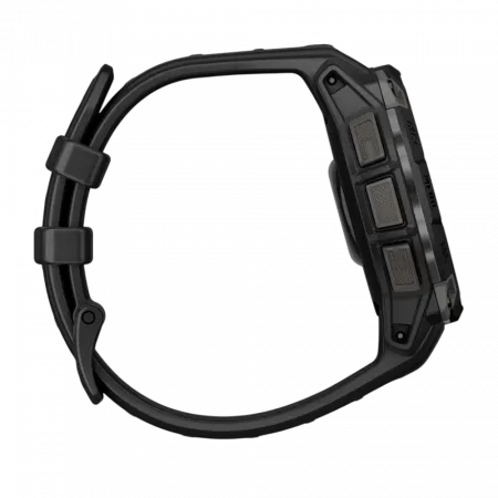 Смарт-годинник Garmin Instinct 3 45 мм, AMOLED Black чорний з Black чорним силіконовим ремінцем