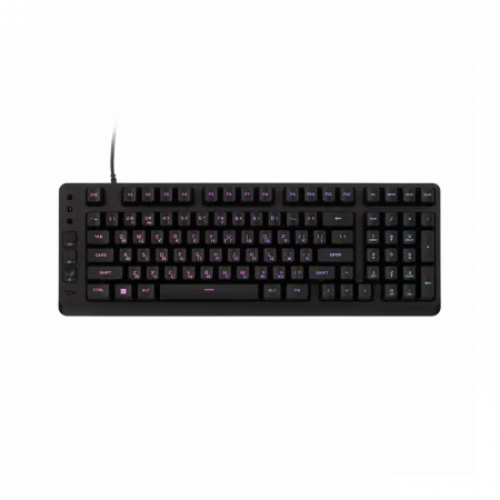 Клавіатура мембранна HyperX Alloy Origins EVE 1800 99key, Red, USB-A, EN/UA, RGB, чорний