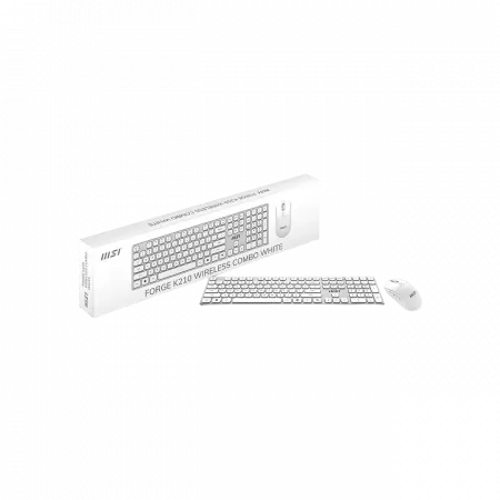 Комплект клавіатура та миша MSI FORGE K210 W COMBO WHITE UA, Wireless
