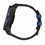 Смарт-годинник Garmin Instinct 3 50 мм, AMOLED Black чорний з Black/Bolt Blue чорним/синім силіконовим ремінцем