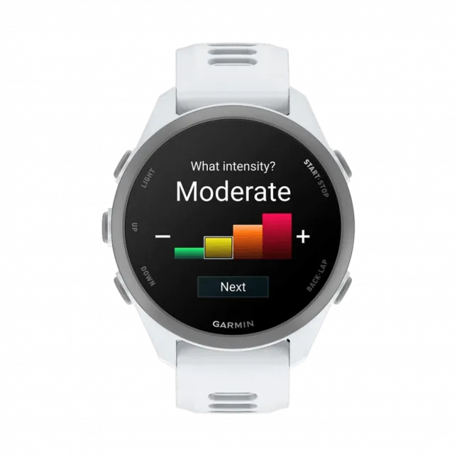 Смарт-годинник Garmin Forerunner 170 Whitestone білий з Whitestone/Cloud Blue білим/блакитним силіконовим ремінцем