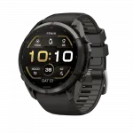 Смарт-годинник Garmin Fenix 9 Pro – 51мм Carbon Gray DLC Titanium з Black/Pebble Grey чорним/темно-сірим силіконовим ремінцем