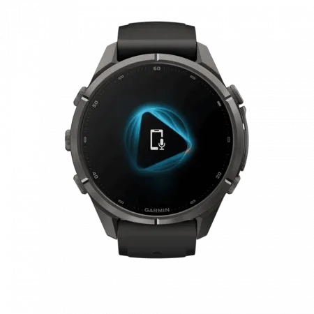 Смарт-годинник Garmin Fenix 9 Pro - inReach, 43мм Carbon Gray DLC Titanium з Black/Pebble Grey чорним/темно-сірим силіконовим ремінцем