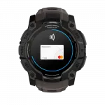 Смарт-годинник Garmin Instinct 3 50 мм, AMOLED Black чорний з Charcoal коричневим силіконовим ремінцем