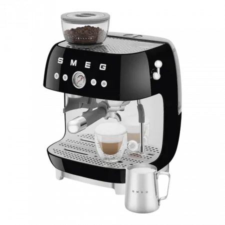 Кавомашина еспресо з кавомолкою Smeg (Black)
