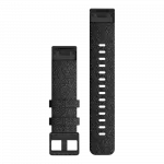 Ремінець QuickFit 20 мм, Heathered Black чорний, Black застібка, нейлоновий