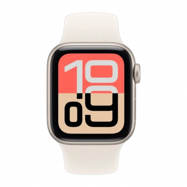 Apple Watch SE 3 GPS + LTE 40mm Starlight Aluminum Case with Starlight Sport Band - M/L