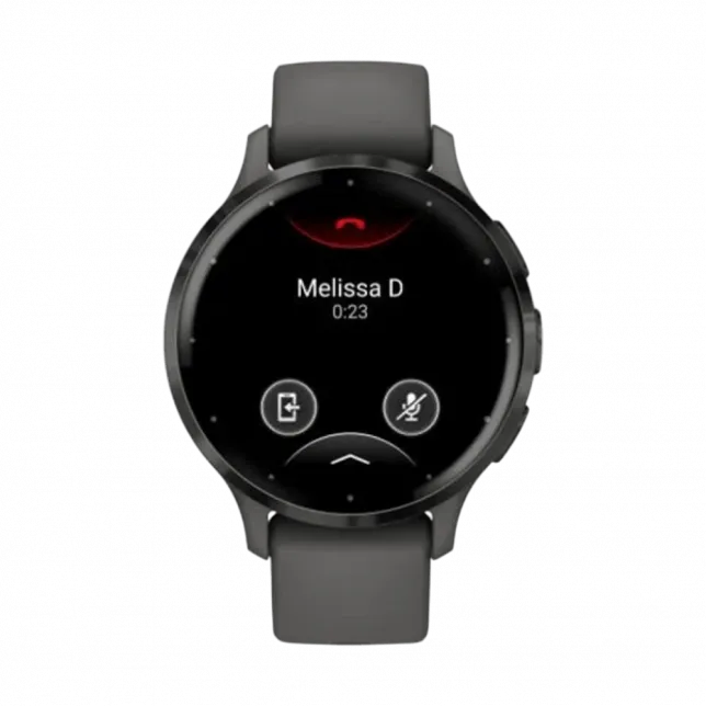 Смарт-годинник Garmin Venu 3S Slate Stainless Steel Bezel з Pebble Gray темно-сірим корпусом та силіконовим ремінцем