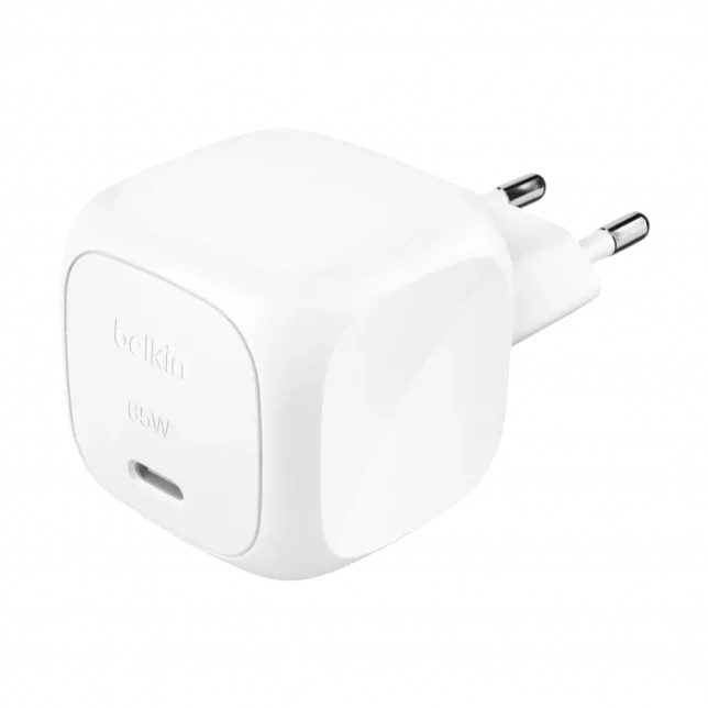 Зарядний пристрій Belkin 65W USB-C GAN PD PPS White