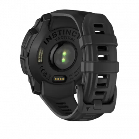 Смарт-годинник Garmin Instinct 3 45 мм, Solar, Tactical Edition Black чорний з чорним силіконовим ремінцем