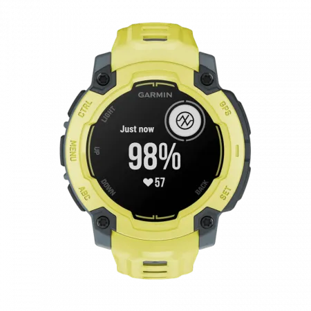 Смарт-годинник Garmin Instinct E 45 мм Electric Lime жовтий з Electric Lime жовтим силіконовим ремінцем