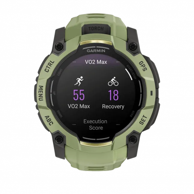 Смарт-годинник Garmin Instinct 3 50 мм, AMOLED Fern Green зелений з Fern Green зеленим силіконовим ремінцем