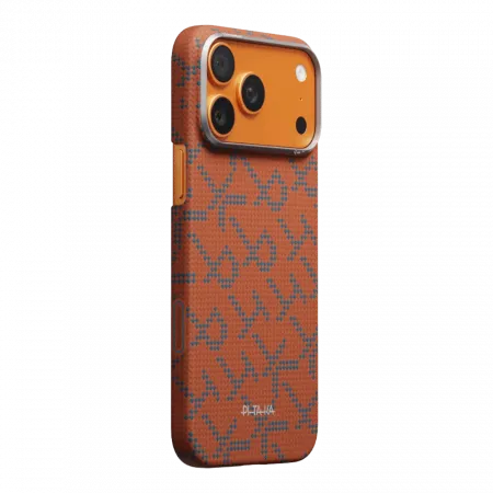 Чохол Pitaka Edge для iPhone 17 Pro Monogram Blue/Orange