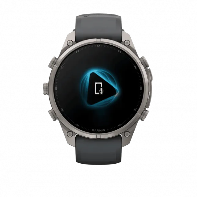 Смарт-годинник Garmin Fenix 9 Pro 47мм, Titanium з Graphite/Black темно-сірим/чорним силіконовим ремінцем