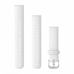 Ремінець Quick Release 18 мм, White білий, Silver застібка, силіконовий