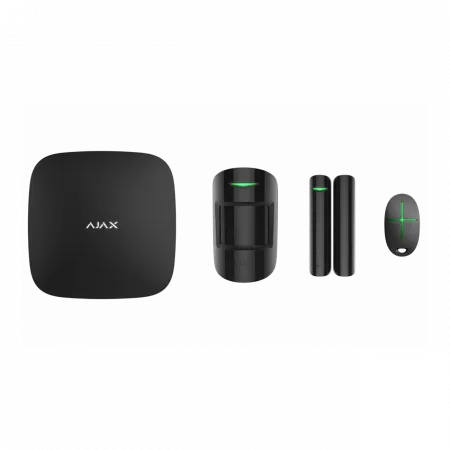 Комплект охоронної сигналізації Ajax StarterKit 2, hub2, motionprotect, doorprotect, spacecontrol, jeweller, бездротовий, чорний