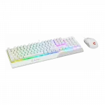 Комплект клавіатура та миша MSI Vigor GK30 COMBO WHITE UA USB, EN/UKR/RU, RGB, білий