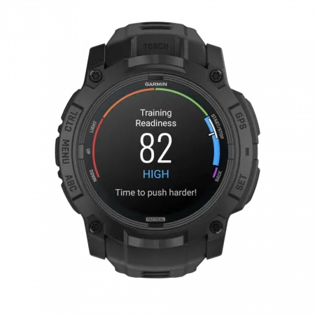 Смарт-годинник Garmin Instinct 3 50 мм, AMOLED, Tactical Edition Black чорний з чорним силіконовим ремінцем