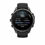 Смарт-годинник Garmin Fenix 9 Pro - inReach, 47мм Carbon Gray DLC Titanium з Black/Pebble Grey чорним/темно-сірим силіконовим ремінцем