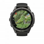 Смарт-годинник Garmin Fenix 9 Pro - inReach, 43мм Carbon Gray DLC Titanium з Black/Pebble Grey чорним/темно-сірим силіконовим ремінцем