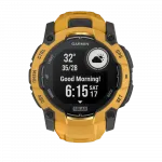 Смарт-годинник Garmin Instinct 3 50 мм, Solar Sunburst помаранчевий з Sunburst/Grey помаранчевим/сірим силіконовим ремінцем