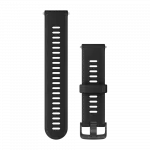 Ремінець для Forerunner 22 мм, Black чорний, Slate застібка, силіконовий