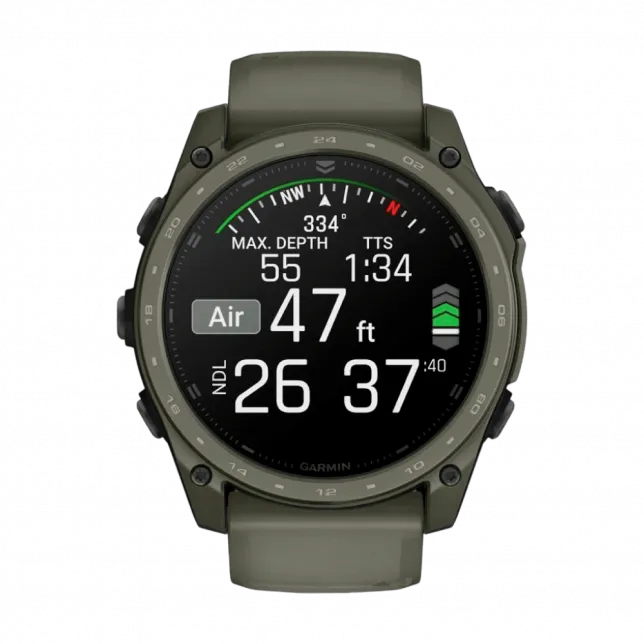 Смарт-годинник Garmin Tactix 8 51 мм AMOLED, Cerakote Coating З балістичним калькулятором Applied Ballistics Ultralight, з покриттям Olive Drab хакі Cerakote