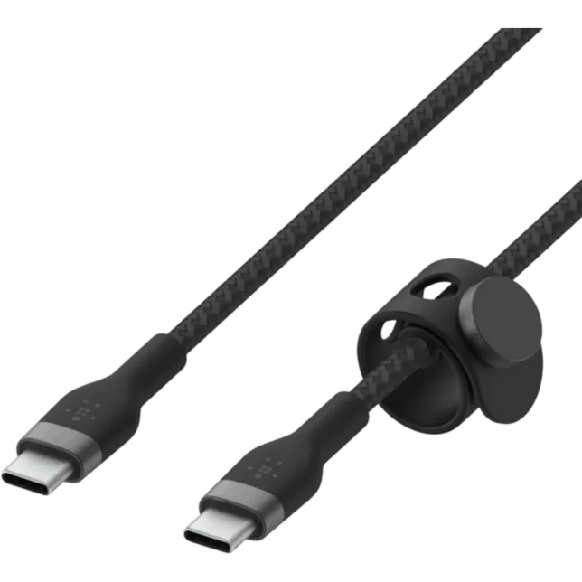 Кабель Belkin BRAIDED SILICONE USB-С-USB-С PVC 1m Black