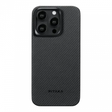 Чохол Pitaka MagEZ Case 4 Twill 600D for iPhone 15 Pro Black/Grey