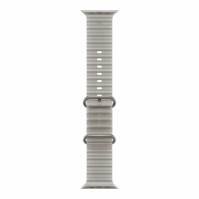 Apple Watch Ultra 4 GPS + LTE 49mm Natural Titanium Case with Translucent Gray Ocean Band (MJAD4)