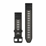 Ремінець QuickFit 20 мм, Black/Pebble Gray чорний силіконовий