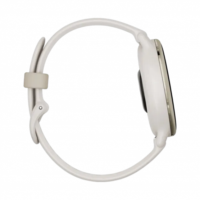 Смарт-годинник Garmin Vivoactive 5 Cream Gold Aluminum Bezel з корпусом кольору слонова кістка Ivory та силіконовим ремінцем