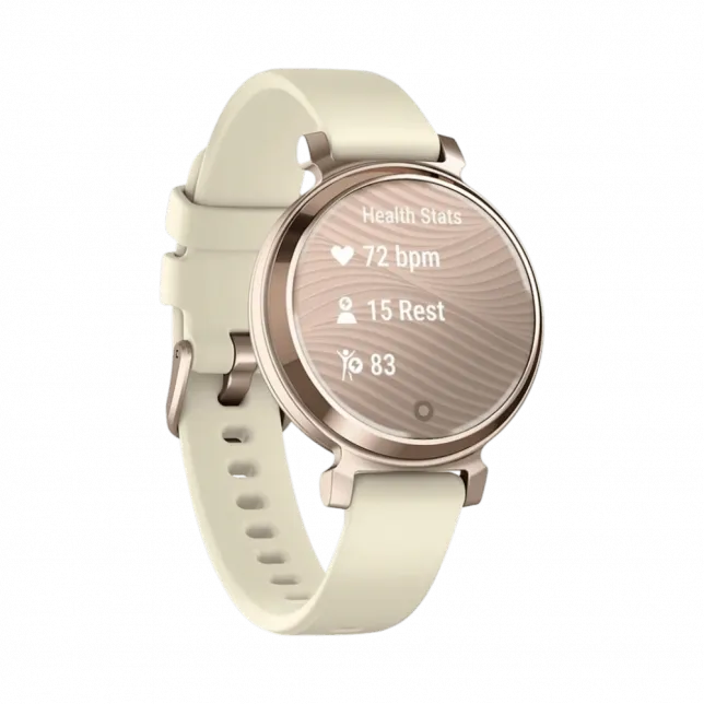 Смарт-годинник Garmin Lily 2 Sport Cream Gold з Coconut світло-бежевим силіконовим ремінцем