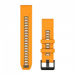 Ремінець QuickFit 22 мм, Spark Orange/Graphite помаранчевий/темно-сірий силіконовий