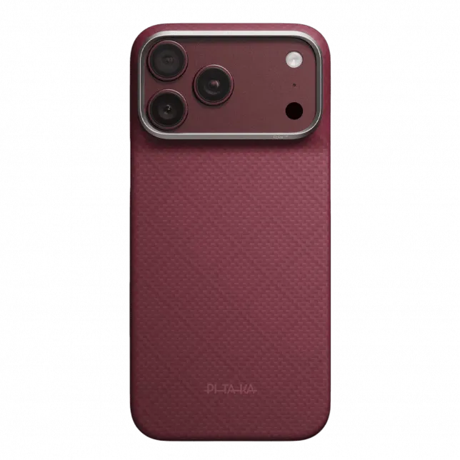 Чохол Pitaka Edge Ultra-Slim Argyle для iPhone 18 Pro/17 Pro Burgundy