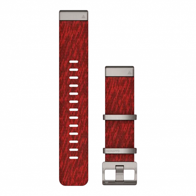 Ремінець QuickFit 22 мм, Red червоний жакардовий нейлоновий