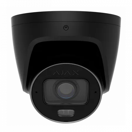 IP-камера дротова Ajax TurretCam HLVF 8 MP Black, 2.8–12 мм, PoE, True WDR, IP67, ІЧ 60 м, LED 40 м, аудіо, кут огляду 31° до 111°, вулична, чорна, 126282.197.BL1