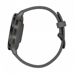 Смарт-годинник Garmin Venu 3S Slate Stainless Steel Bezel з Pebble Gray темно-сірим корпусом та силіконовим ремінцем