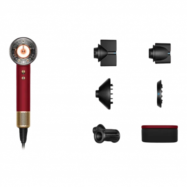Фен Dyson Supersonic HD16 Nural Straight+Wavy (Velvet Red/Gold)