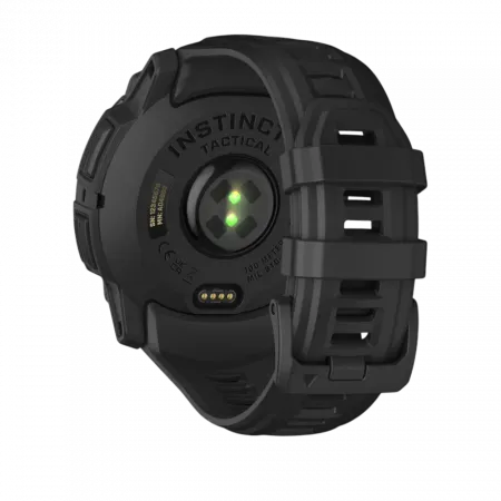 Смарт-годинник Garmin Instinct 3 50 мм, AMOLED, Tactical Edition Black чорний з чорним силіконовим ремінцем