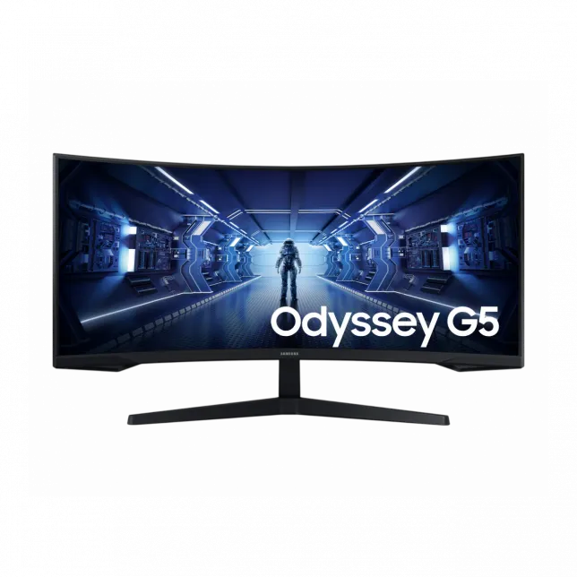 Монітор Samsung 34" Odyssey G5 C34G55TWW D-Sub, 2xHDMI, DP, VA, 3440x1440, 21:9, 165Hz, 1ms, CURVED