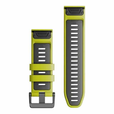 Ремінець QuickFit 26 мм, Electric Lime/Graphite жовтий силіконовий 