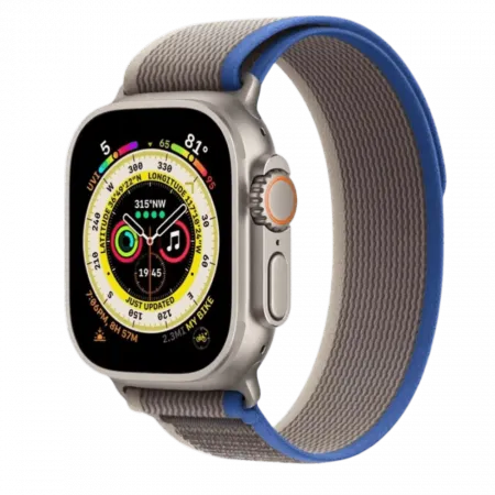 б/у Apple Watch Ultra GPS + LTE 49mm Titanium Case with Blue/Gray Trail Loop - S/M
