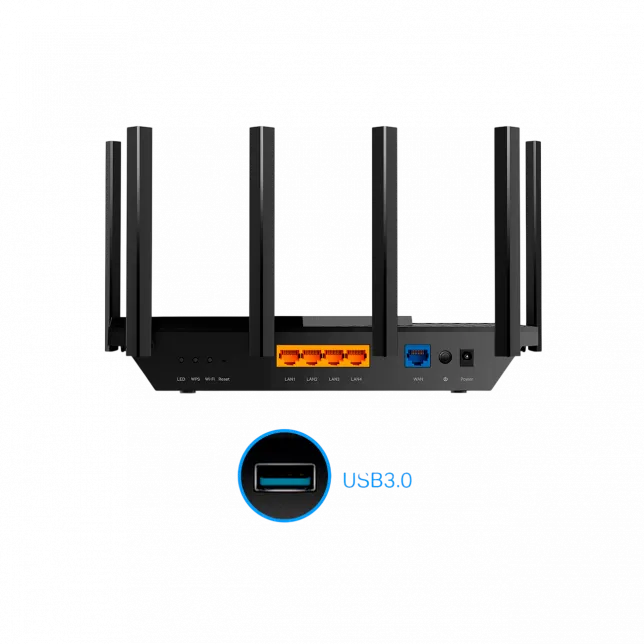 Маршрутизатор TP-LINK ARCHER AX73 AX5400, 4xGE LAN, 1xGE WAN, 1xUSB 3.0, MESH