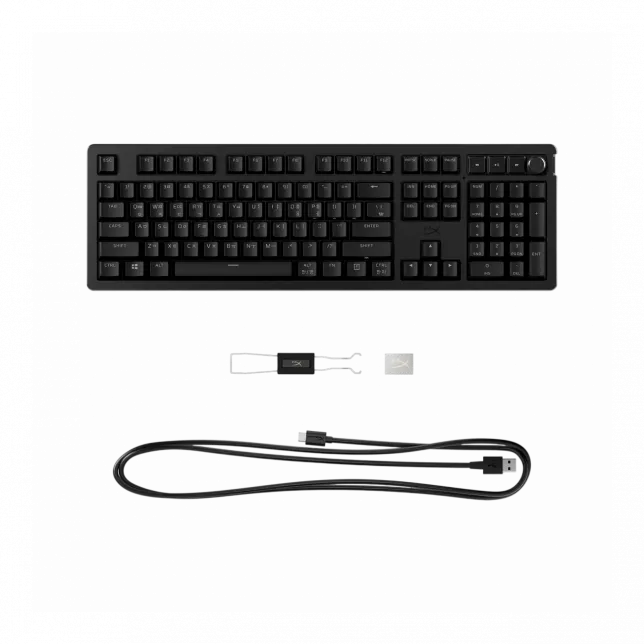 Клавіатура механічна HyperX Alloy Rise 106key, Red, USB-A, EN/UA, RGB, чорний