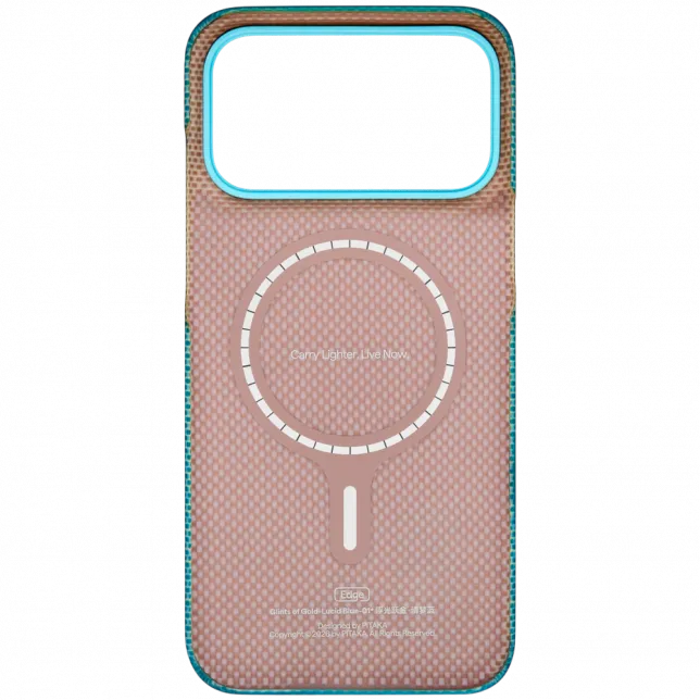 Чохол Pitaka Edge Ultra-Slim Glints of Gold Lucid Blue для iPhone 18 Pro Max/17 Pro Max