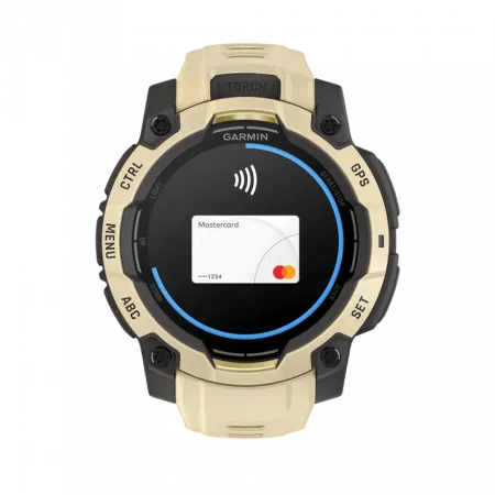 Смарт-годинник Garmin Instinct 3 45 мм, AMOLED Citrine бежевий з Citrine бежевим силіконовим ремінцем