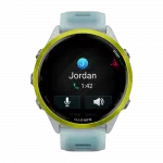 Смарт-годинник Garmin Forerunner 570 47мм Amp Yellow Aluminum з Translucent Whitestone/Turquoise блакитним силіконовим ремінцем