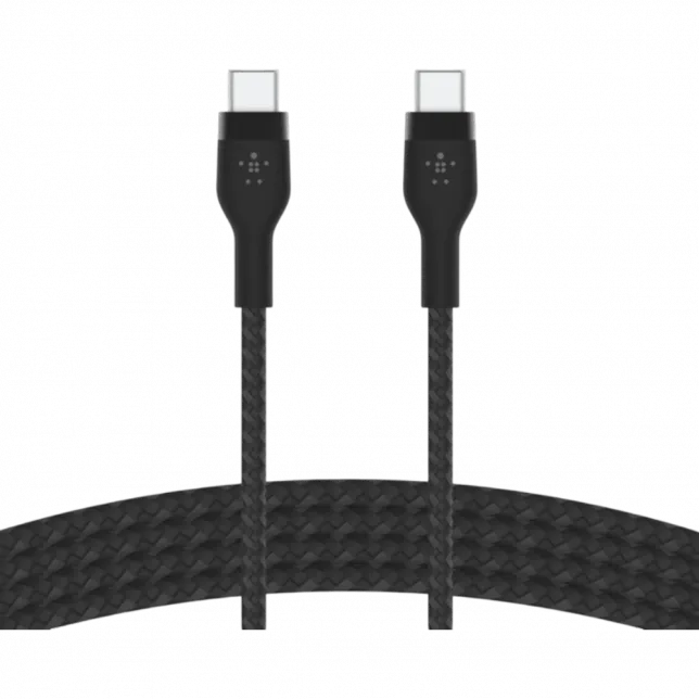 Кабель Belkin BRAIDED SILICONE USB-С-USB-С PVC 1m Black
