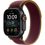 Apple Watch Ultra 4 GPS + LTE 49mm Black Titanium Case with Burgundy Trail Loop - M/L (MJC44)